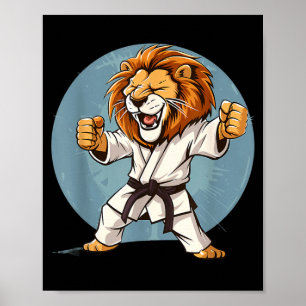 Póster Karate León Kickboxing Taekwondo Jiu-Jitsu MMA