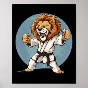 Póster Karate León Kickboxing Taekwondo Jiu-jitsu Mma Mar