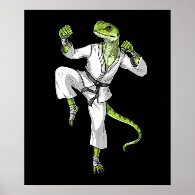 Póster Karate Lizard (Frente)