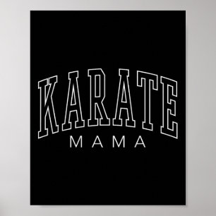 Póster Karate Mama Mujeres Preppy Karate Mom