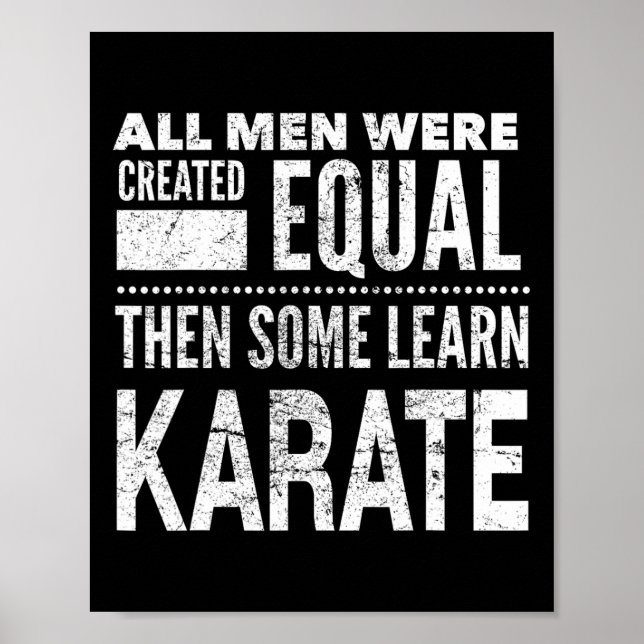 Póster Karate Men Artes Marciales Sensei Divertida Declar (Frente)