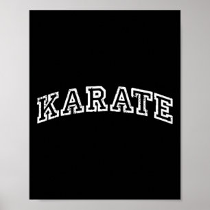 Póster Karate Minimalista Vintage Inspiración Retro Varsi