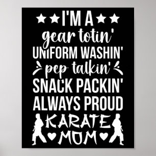 Póster Karate Mom Definition Karate Mother Karate Mama