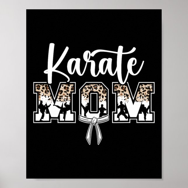 Póster Karate Mom Karate Mama Karate Madre (Frente)