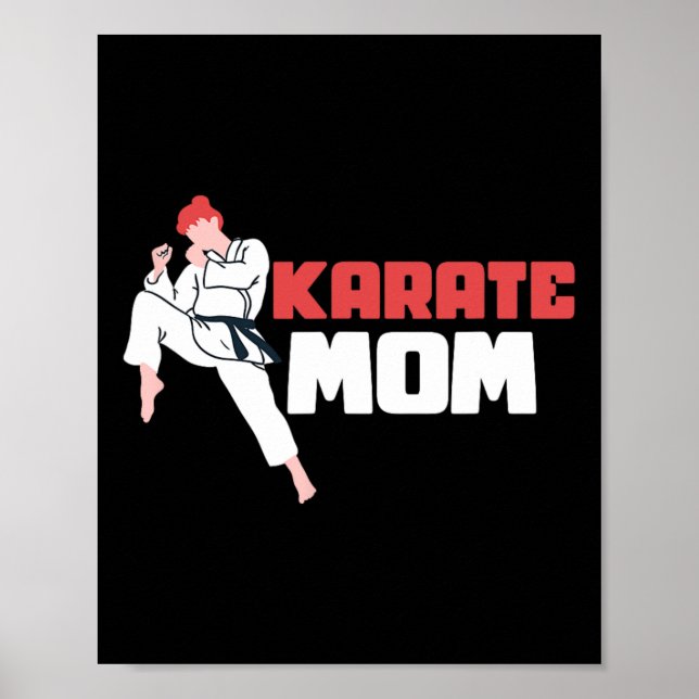 Póster Karate Mom Karateka Autodefensa Fighter (Frente)