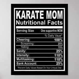 Póster Karate Mom Nutrition Hacts