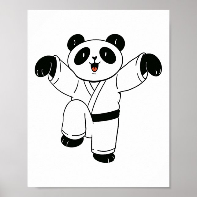 Póster Karate Panda Crane Kick (Frente)