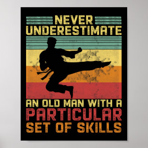 Póster Karate Papá Artes Marciales Jubilación Karate