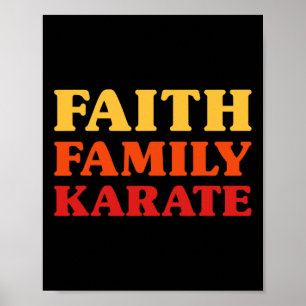 Póster Karate Para Hombres Karate Para Mujeres Fe Familia