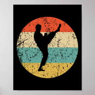 Póster Karate Shirt - Artes marciales retro vintage