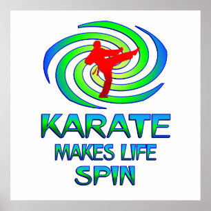 Póster Karate Spins