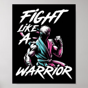 Póster Karate Taekwondo Judo Motivación Jiu Jitsu Grappli