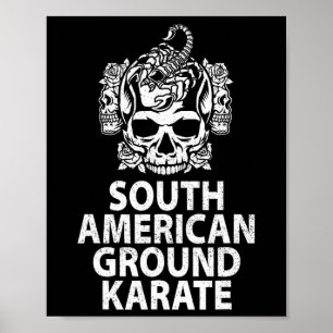 Póster Karate terrestre sudamericano Bjj Jiu-jit brasileñ