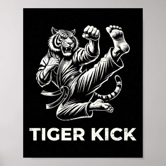 Póster Karate Tiger Kick Fierce Martial Arts  (Frente)