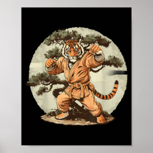 Póster Karate Tigre Bonsai Jiu-Jitsu MMA Taekwondo Tigre
