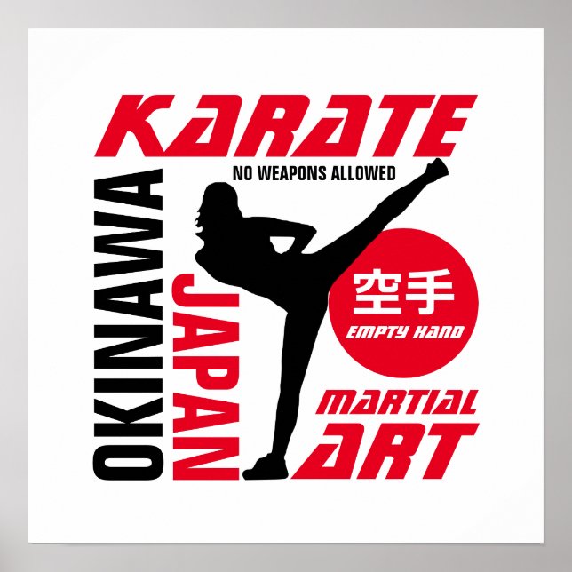 Póster Karate Woman (Frente)