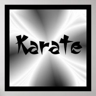 Póster Karato metálico de plata falsa