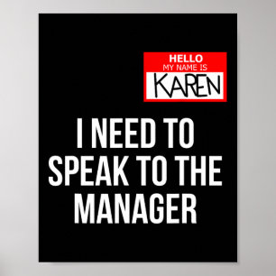Póster Karen Costume Halloween Puedo Hablar Con El Gerent
