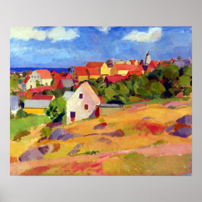 Póster Karl Isakson mira sobre Gudhjem (Frente)