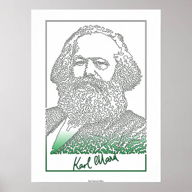 Póster Karl Marx. Filósofo y economista alemán [003] (Frente)
