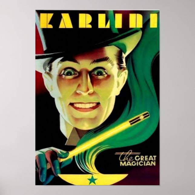 Póster Karlini — Poster mágico vintage (Frente)