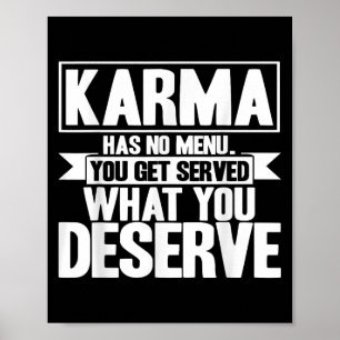 Póster Karma Karma No Tiene Menú Dicho Inspirador