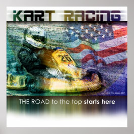 Póster Karting americano