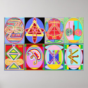 Póster KARUNA REIKI = Los 8 símbolos
