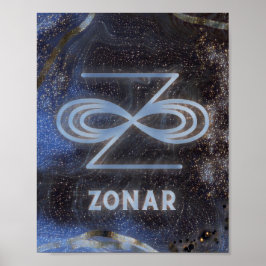 Póster Karuna Reiki Zonar Star Marble Azul