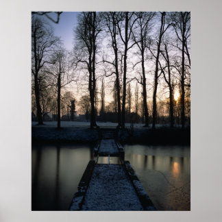 Póster Kasteel Moat Sunset 1