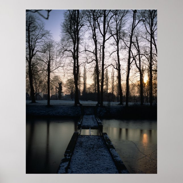 Póster Kasteel Moat Sunset 1 (Frente)