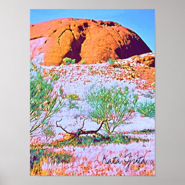 Póster Kata Tjuta El viaje a las Olgas Central Australia (Frente)
