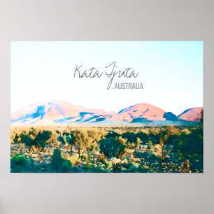 Póster Kata Tjuta El viaje a las Olgas Central Australia