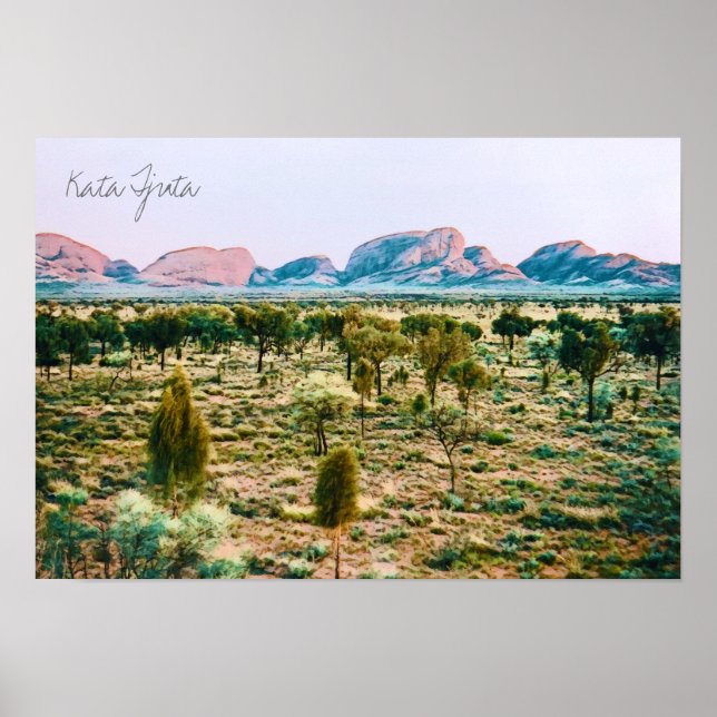Póster Kata Tjuta El viaje a las Olgas Central Australia (Frente)