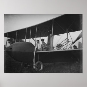 Póster Katharine Wright with Orville in Model HS