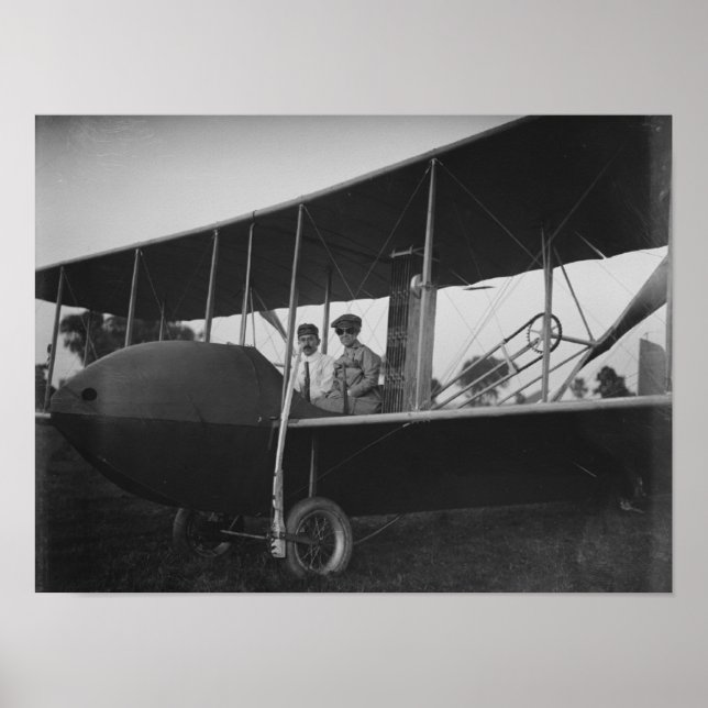 Póster Katharine Wright with Orville in Model HS (Frente)