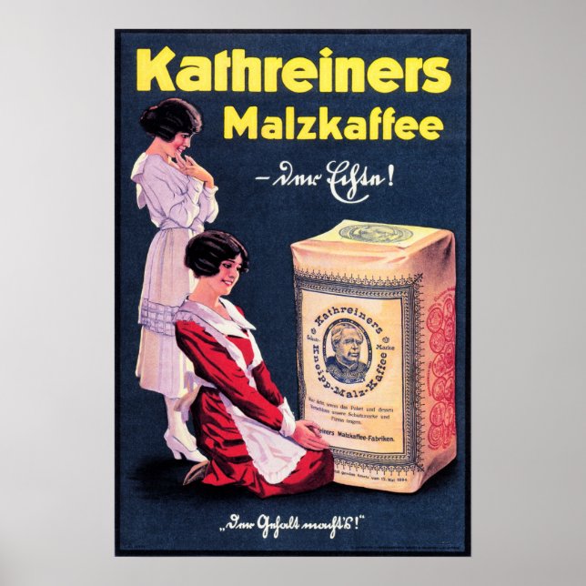 Póster KATHREINERS MALZKAFFEE Café alemán bebida en polvo (Frente)
