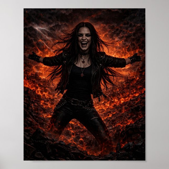 Póster Kathryn Darke riendo (Frente)