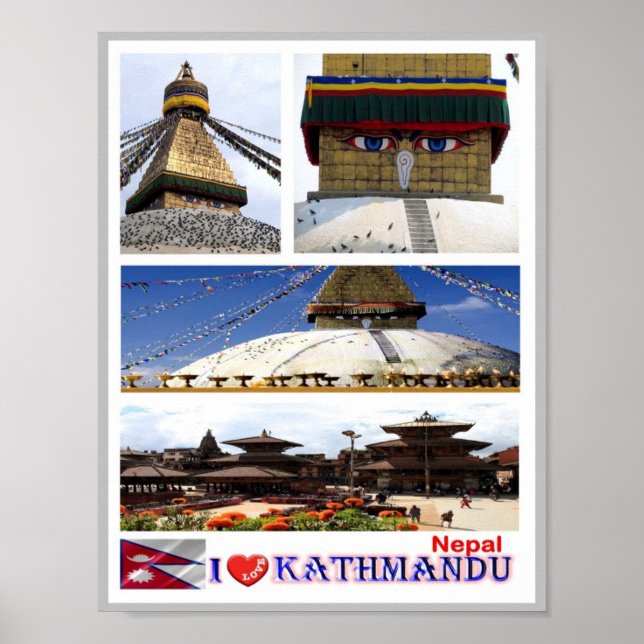 Póster Katmandú - Amo - Nepal - (Frente)