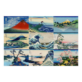 Póster Katsushika Hokusai - 36 vistas de la selección de