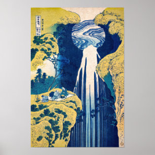 Póster Katsushika Hokusai - Cascada Amida
