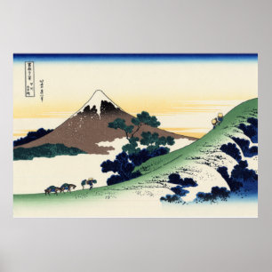 Póster Katsushika Hokusai. El paso inume en la provincia 
