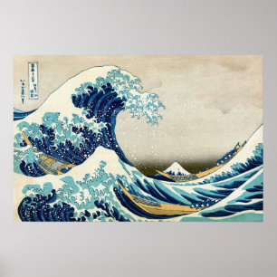 Póster Katsushika Hokusai - La Gran Ola frente a Kanagawa