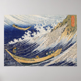 Póster Katsushika Hokusai. Olas oceánicas