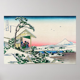 Póster Katsushika Hokusai - Tea house at Koishikawa