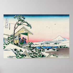 Póster Katsushika Hokusai - Tea house at Koishikawa