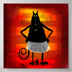 Póster Katzenballerina