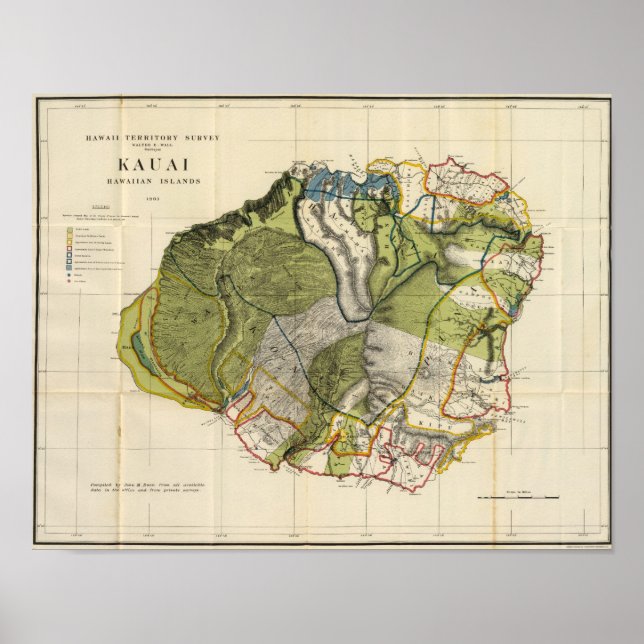 Póster Kauai, Hawaii (Frente)