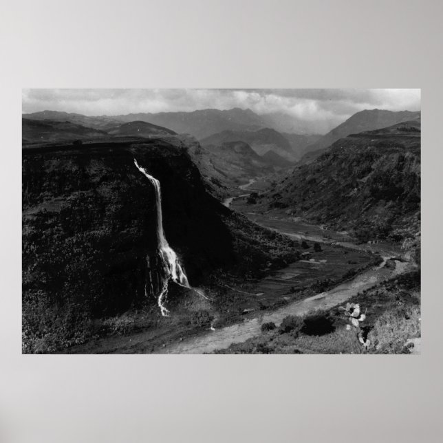Póster Kauai, Hawaii - Vista del Valle de Hanapepe (Frente)