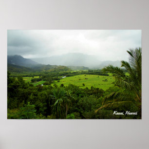 Póster Kauai, paisaje de Hawai